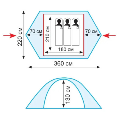 Намет Tramp Sirius 3 (V2)