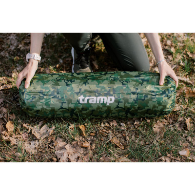 Килимок самонадувний Tramp з можливістю зістібання camo 185х65х5 UTRI-007 Килимок самонадувний Tramp з можливістю зістібання camo 185х65х5 UTRI-007