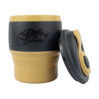 Кружка складана TRAMP силіконова з кришкою 350мл UTRC-082, Пісочний Кружка складана TRAMP силіконова з кришкою 350мл UTRC-082, Пісочний