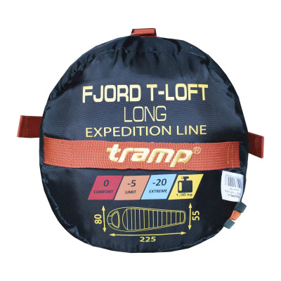 Спальний мішок Tramp Fjord Long кокон правий orange/grey 225/80-55 UTRS-049R Спальний мішок Tramp Fjord Long кокон правий orange/grey 225/80-55 UTRS-049R
