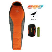 Спальний мішок Tramp Fjord Regular кокон правий orange/grey 200/80-50 UTRS-049R