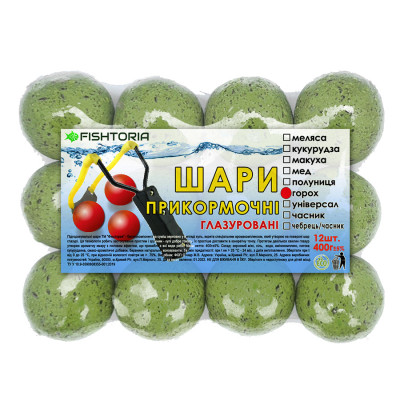 Кулі підгодовувальні FISHTORIA - горіх d40мм (12шт) 400г Кулі підгодовувальні FISHTORIA - горіх d40мм (12шт) 400г