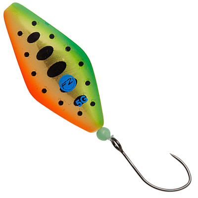Блешня-коливалка Inline DAM Effzett Pro Trout Spoon 3.8гр 3.1см (green/orange smolt UV)