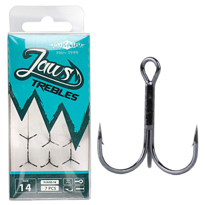 Гачок-трійник Mikado Treble Hook-Jaws №1 5шт. (black nickel) Гачок-трійник Mikado Treble Hook-Jaws №1 5шт. (black nickel)
