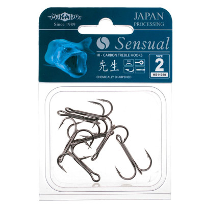 Гачок-трійник Mikado Sensual Treble Hook №12 10шт. (black nickel) Гачок-трійник Mikado Sensual Treble Hook №12 10шт. (black nickel)
