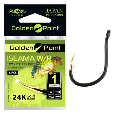 Гачок Mikado Golden Point Iseama № 4 (вушко) 9шт. (gold-black) Гачок Mikado Golden Point Iseama № 4 (вушко) 9шт. (gold-black)