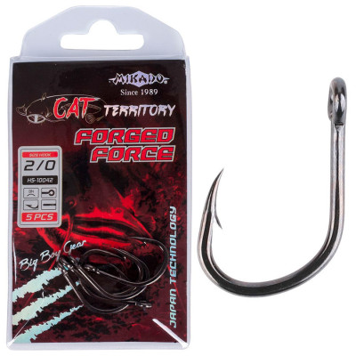 Гачок Mikado Cat Territory Forged Force № 2/0 (вушко) 5шт. (black nickel) Гачок Mikado Cat Territory Forged Force № 2/0 (вушко) 5шт. (black nickel)