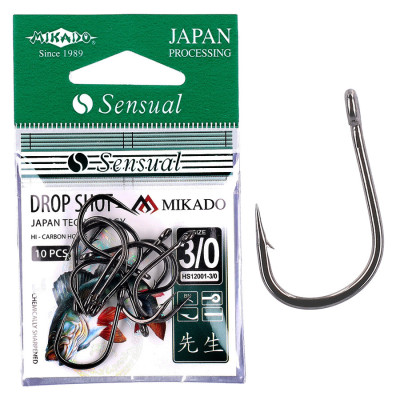 Гачок Mikado Sensual Drop Shot №2/0 (вушко) 10шт. (black nickel) Гачок Mikado Sensual Drop Shot №2/0 (вушко) 10шт. (black nickel)