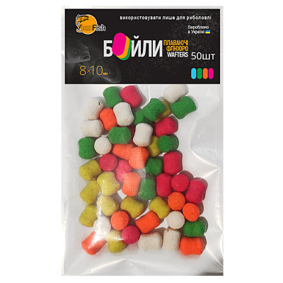 Бойли Плаваючі Флюоро SunFish Wafters Мікс Квітів 8x10mm 50шт Бойли Плаваючі Флюоро SunFish Wafters Мікс Квітів 8x10mm 50шт