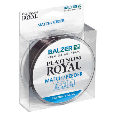 Волосінь Balzer Platinum Royal Match/Feeder 0.20мм 200м 3.80кг тонуча Волосінь Balzer Platinum Royal Match/Feeder 0.20мм 200м 3.80кг тонуча