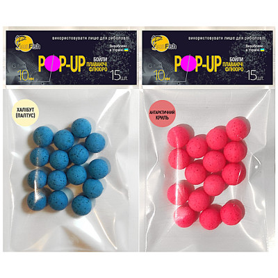 Набір бойлів SunFish Pop-Up 10mm 15шт Антарктичний Криль + 15шт Халібут (SF222375) Набір бойлів SunFish Pop-Up 10mm 15шт Антарктичний Криль + 15шт Халібут (SF222375)