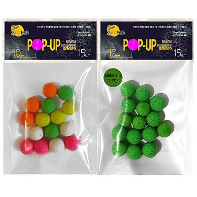 Набір бойлів SunFish Pop-Up 10mm 15шт Зелений Горошок + 15шт Мікс квітів (SF222377) Набір бойлів SunFish Pop-Up 10mm 15шт Зелений Горошок + 15шт Мікс квітів (SF222377)