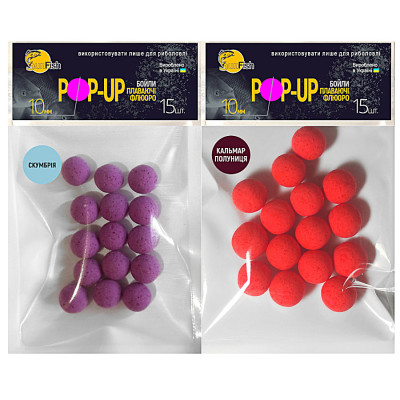 Набір бойлів SunFish Pop-Up 10mm Кальмар Полуниця + 15шт Скумбрія (SF222380) Набір бойлів SunFish Pop-Up 10mm Кальмар Полуниця + 15шт Скумбрія (SF222380)