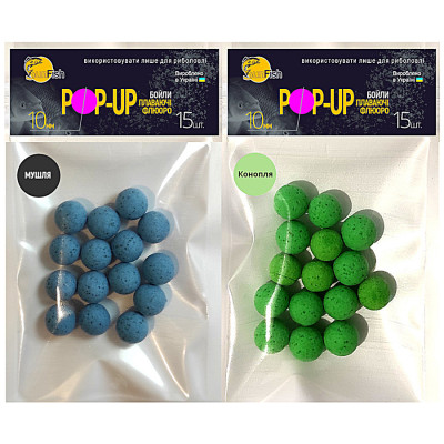 Набір бойлів SunFish Pop-Up 10mm 15шт Коноплі + 15шт Черепашка (SF222382) Набір бойлів SunFish Pop-Up 10mm 15шт Коноплі + 15шт Черепашка (SF222382)