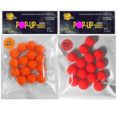 Набір бойлів SunFish Pop-Up 10mm 15шт Тутті фрутті + 15шт Монстер Краб (SF222399) Набір бойлів SunFish Pop-Up 10mm 15шт Тутті фрутті + 15шт Монстер Краб (SF222399)