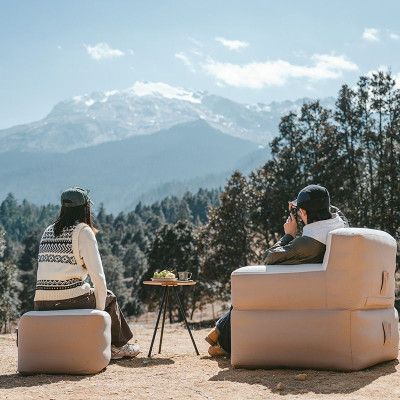 Пуф надувний з вбудованою помпою Naturehike CNH22DZ023, бежевий Пуф надувний з вбудованою помпою Naturehike CNH22DZ023, бежевий