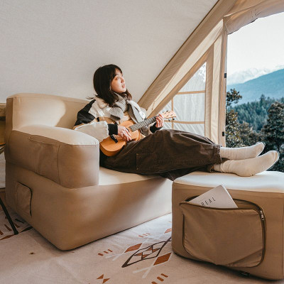 Пуф надувний з вбудованою помпою Naturehike CNH22DZ023, бежевий Пуф надувний з вбудованою помпою Naturehike CNH22DZ023, бежевий