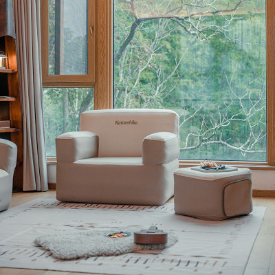 Пуф надувний з вбудованою помпою Naturehike CNH22DZ023, бежевий Пуф надувний з вбудованою помпою Naturehike CNH22DZ023, бежевий