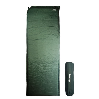 Килимок самонадувний Tramp  з можливістю зістібання зелений 183х60х5см