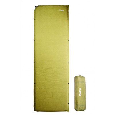 Килимок самонадувний Tramp Comfort з можливістю зістібання, олива, 195x58x3см