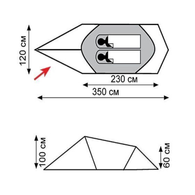Намет Tramp Bike 2 (V2) зелена (TRT-020-green) Намет Tramp Bike 2 (V2) зелена (TRT-020-green)
