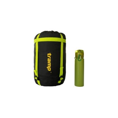 Спальний мішок Tramp Hiker Compact кокон оливковий/сірий 185/80-55, Правий
