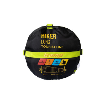 Спальний мішок Tramp Hiker Long кокон оливковий/сірий 230/90-55, Лівий Спальний мішок Tramp Hiker Long кокон оливковий/сірий 230/90-55, Лівий