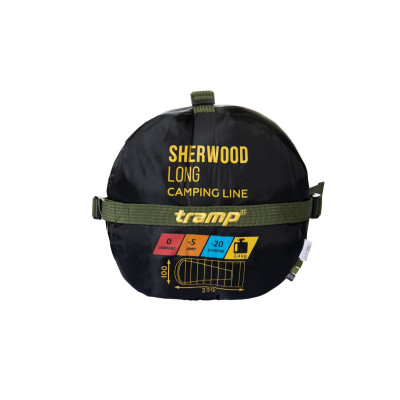 Спальний мішок Tramp Sherwood Long ковдра темно-оливковий/сірий 230/100, Правий Спальний мішок Tramp Sherwood Long ковдра темно-оливковий/сірий 230/100, Правий