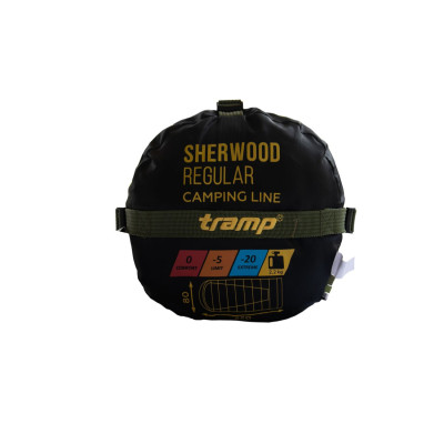 Спальний мішок Tramp Sherwood Regular ковдра темно-оливковий/сірий 220/80, Лівий Спальний мішок Tramp Sherwood Regular ковдра темно-оливковий/сірий 220/80, Лівий