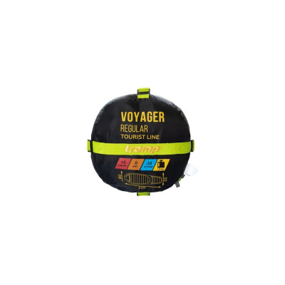 Спальний мішок Tramp Voyager Compact кокон оливковий/сірий 185/80-55, Лівий