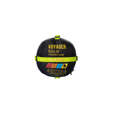 Спальний мішок Tramp Voyager Compact кокон оливковий/сірий 185/80-55, Правий