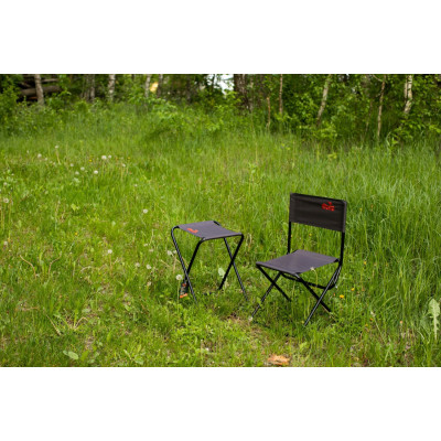 Табурет Tramp сталевий зі спинкою