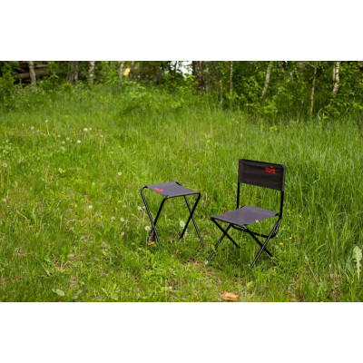 Табурет Tramp сталевий зі спинкою