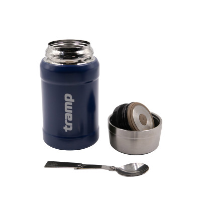 Термос TRAMP з широким горлом 800 мл в чохлі, Синій Термос TRAMP з широким горлом 800 мл в чохлі, Синій